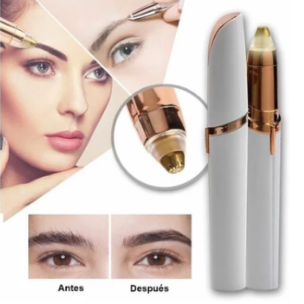 Depiladora Facial Recargable — Rostro, Cejas y Bozo